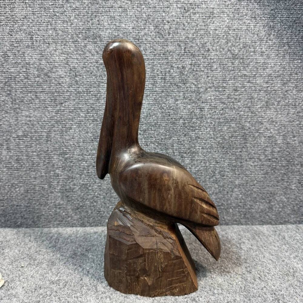 Ironwood Pelican Sculpture Indian Carving Sonoran Mexico 3.64 lb
